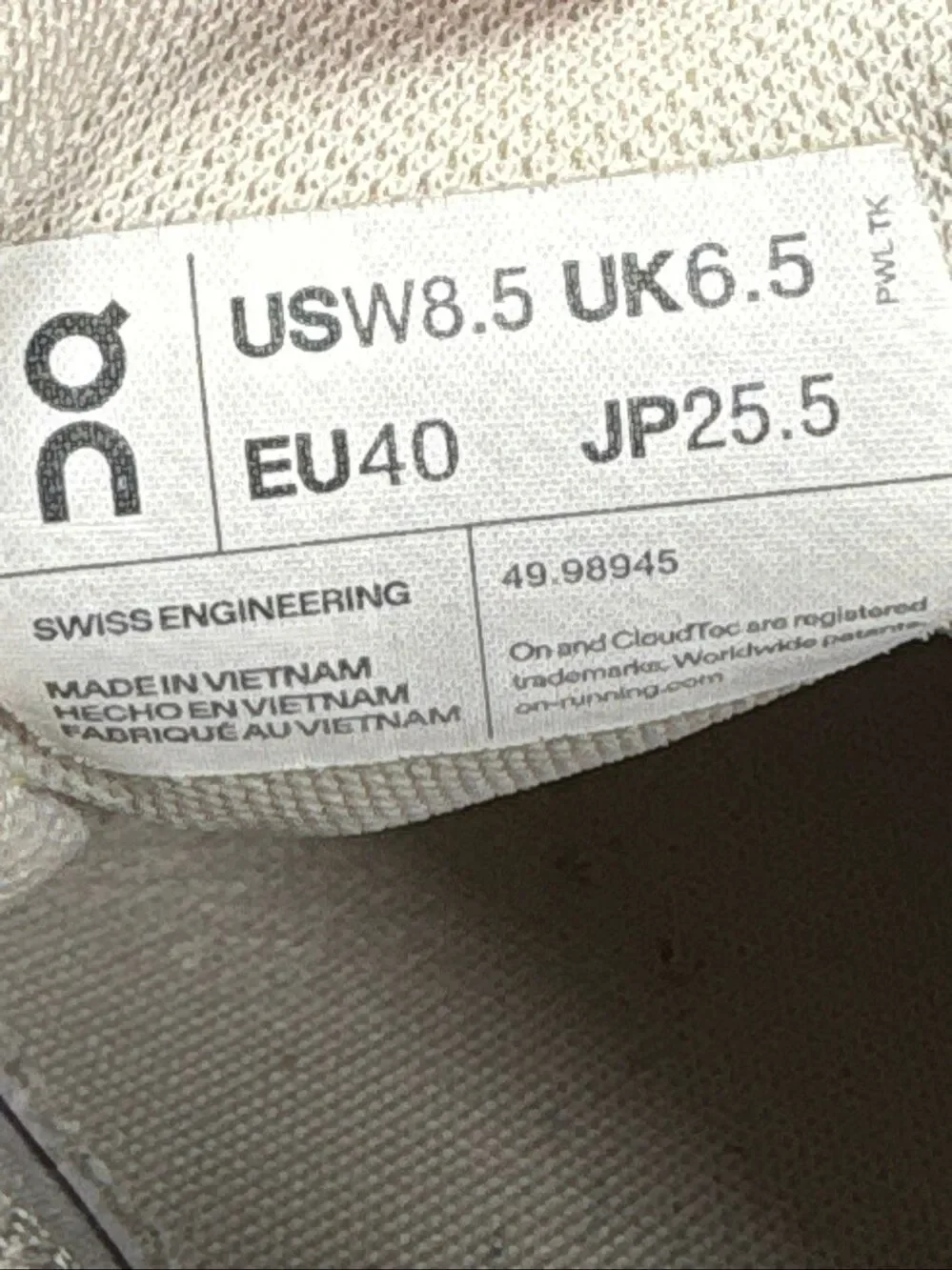 On Cloudaway Womens 8.5 Undyed White Speed Lacing Sneakers Shoes 49.98945